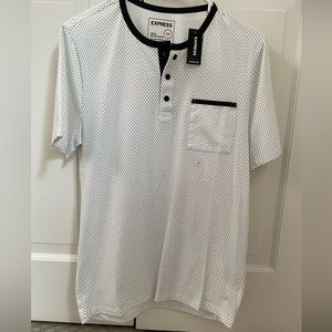 Express Quarter-Button Casual T-Shirt.